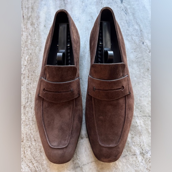 Ermenegildo Zegna L'Asola Dark Brown Flex Loafers Slippers Shoes 7.5/ US 8.5 Moc
